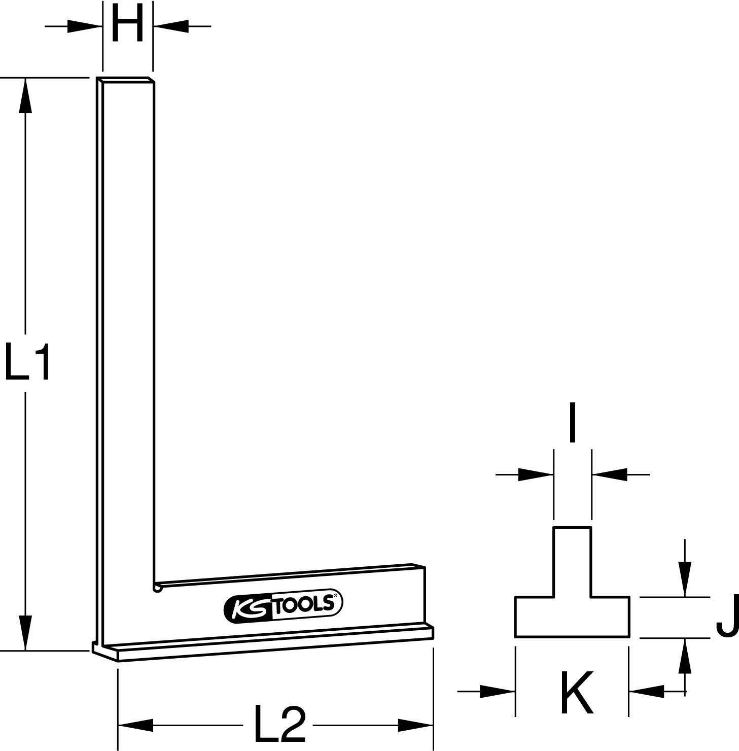 KS TOOLS Anschlagwinkel, 100mm (300.0270)