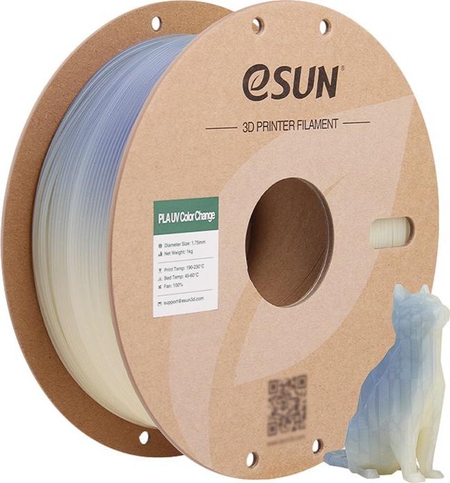 PLA UV 1,75mm BLUE 1kg ESUN 3D FILAMENT (PLA-UV CC175UV-U1P1)