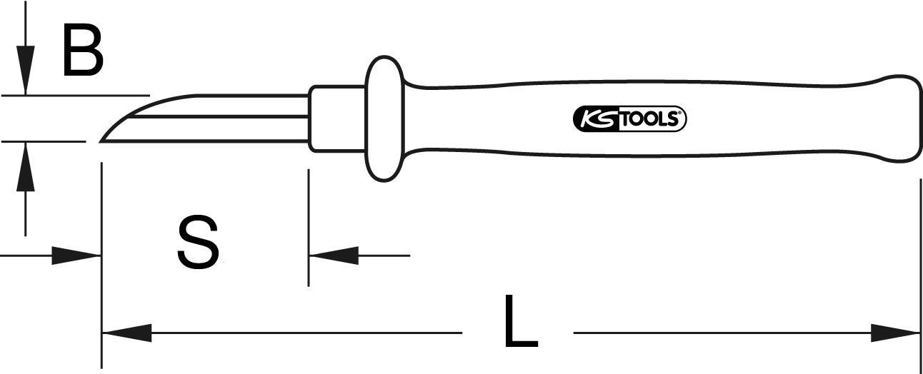 KS TOOLS Isoliertes Kabelmesser, 200mm (117.1390)