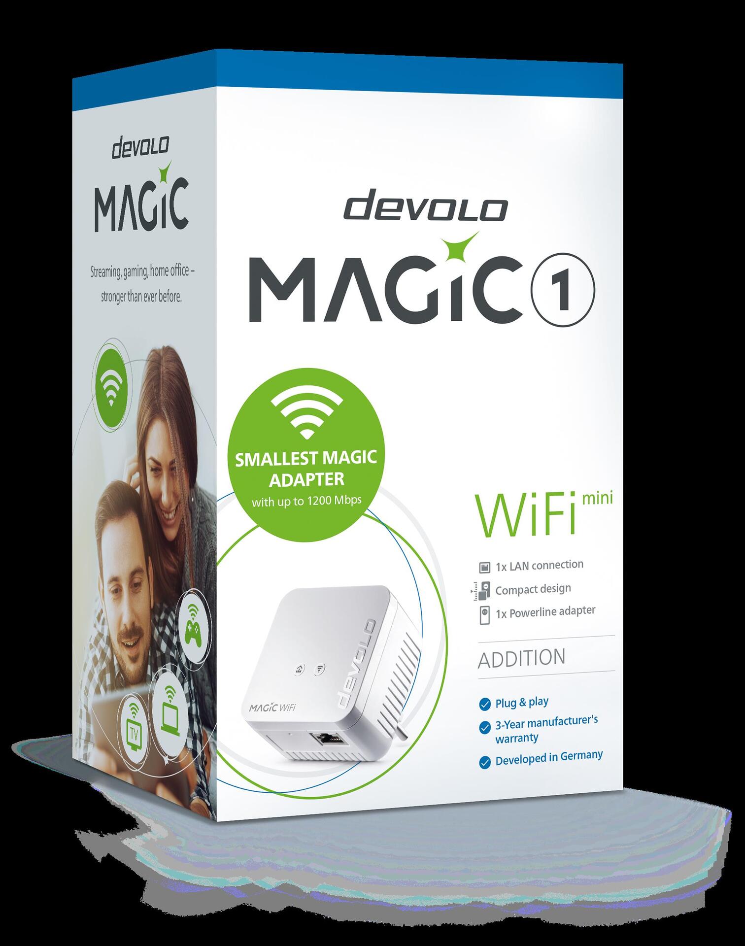 Devolo Magic 1 WiFi mini 1200 Mbit/s Eingebauter Ethernet-Anschluss WLAN Weiß 1 Stück(e) (8559)