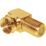 S/CONN maximum connectivity F-Winkeladapter, F-Stecker / F-Buchse, vergoldet (85210-G)