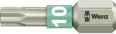 Wera TORX® Edelstahl-Bits 25 mm 05 071032 001 T 10 6,3 mm (1/4") Sechskant DIN 3126-C 6,3, ISO (05 071032 001)