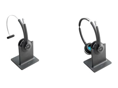 Cisco 562 Wireless Dual Headset - DECT, On-Ear, Stereo, USB-A/RJ-9/RJ-11 Schwarz/Grau