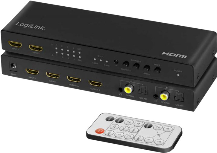 Logilink 4K 4x2 HDMI Matrix Switch (HD0049)