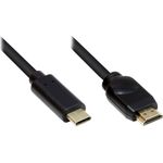 Alcasa GC-M0103 Videokabel-Adapter 5 m USB Typ-C HDMI Typ A (Standard) Schwarz (GC-M0103)