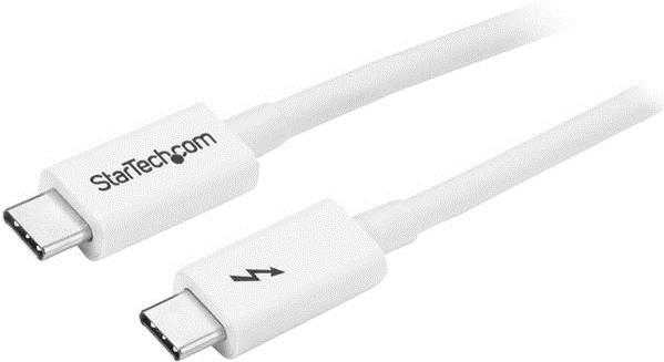 StarTech.com 1m Thunderbolt 3 Cable 20Gbps White Thunderbolt USB C DP Thunderbolt Kabel USB Typ C (M) bis USB Typ C (M) 1 m 4K Unterstützung weiß  - Onlineshop JACOB Elektronik