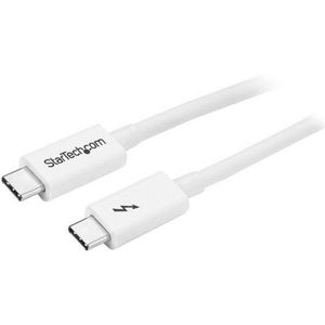 StarTech.com 1m Thunderbolt 3 Cable - 20Gbps - White - Thunderbolt USB-C DP -...