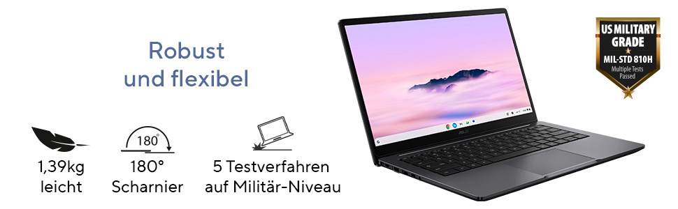 ASUS Chromebook CX14 CX1405CTA-MW0355 14" FHD Intel Core 3 N355 8 GB RAM 128 GB eMMC Grau