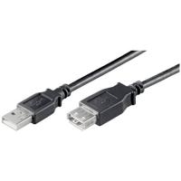 Wentronic Goobay USB 2.0 Hi-Speed Verlängerungskabel, Schwarz, 1.8 m - USB 2.0-Stecker (Typ A) > USB 2.0-Buchse (Typ A) (68903)