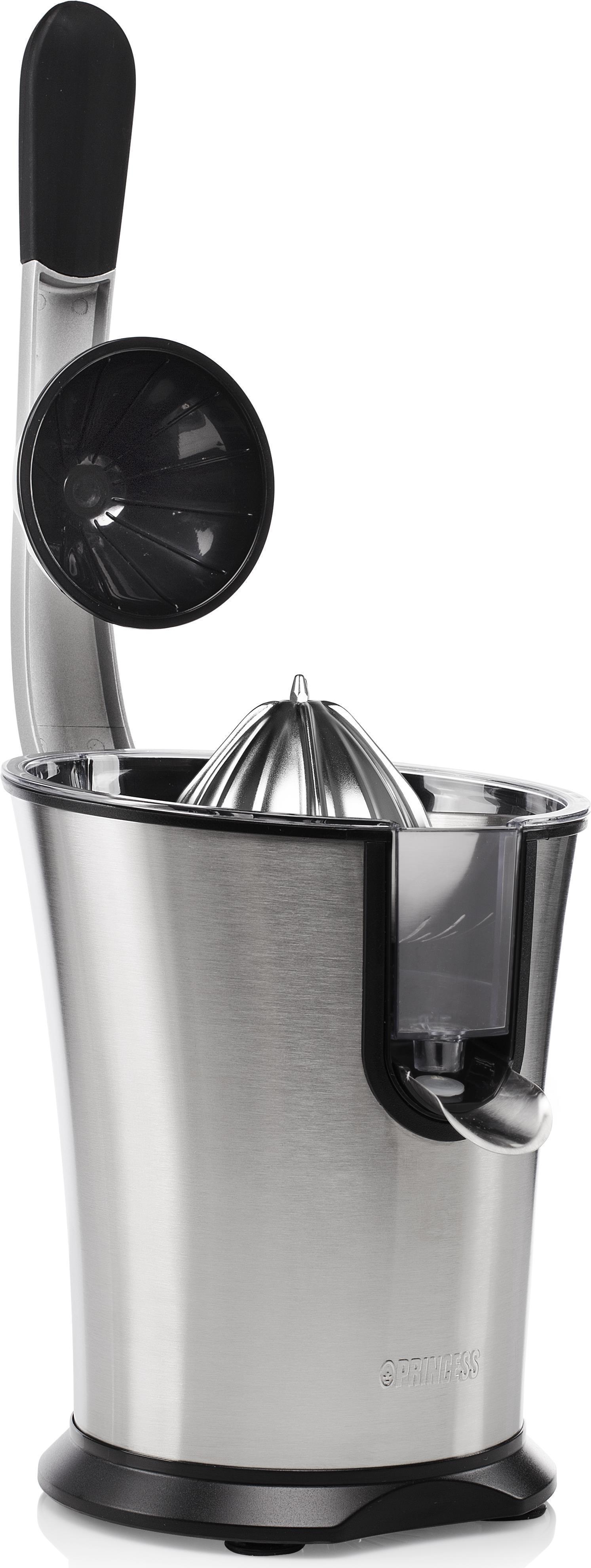 Princess 201860 Master Juicer Pro Zitruspresse 300 W Silber, Schwarz