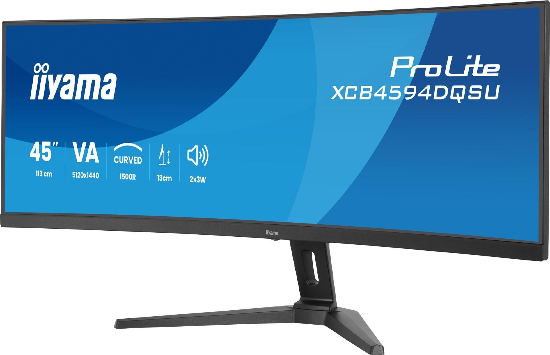 iiyama ProLite XCB4594DQSU-B1 44,5" 5120x1440 Curved Monitor Schwarz