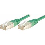 Patchkabel F/UTP, CAT.6a, grün, 1,5 m Für 10 Gigabit/s, mit besonders schmalem Knickschutz (859549)