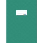 HERMA Heftschoner, DIN A4, aus PP, dunkelgrün gedeckt mit Strukturprägung, mit Beschriftungsetikett - 25 Stück (7445)