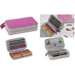 EBERHARD FABER Schüleretui Double Decker, 30-teilig, pink Material: Leder/Polyester, Maße: (B)190 x (T)110 x (H)50 mm, - 1 Stück (577429)