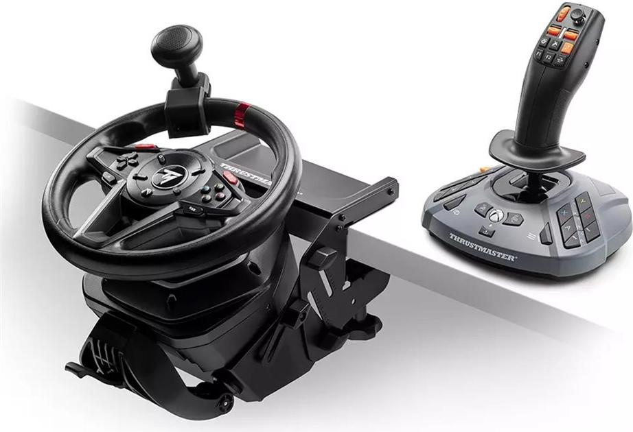 Thrustmaster SimTask FarmStick X Multifunktionaler Joystick Kabelgebunden Schwarz, Grau