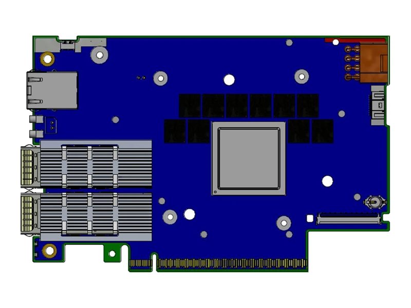 NVIDIA BlueField-3 E-Series B3210E Netzwerkadapter PCIe 5.0 x16 Dual-Port 100GbE QSFP112 32 GB RAM Schwarz