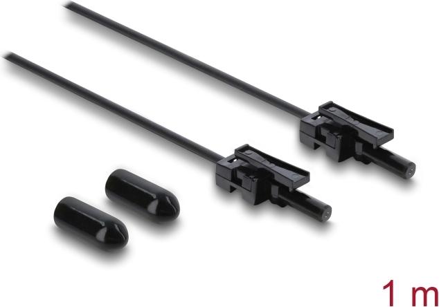 Delock LWL POF Kunststoff Kabel HFBR 4532-4532Z Simplex Stecker zu Simplex Stecker 1 m (91036)