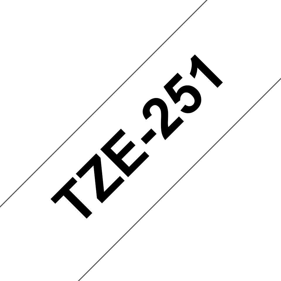Brother TZe-251 Farbband 24 mm Schwarz auf Weiß