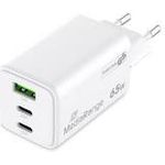 MediaRange Ladegerät 65W 3-Port 1x USB-A/2x USB-C GaN, weiß (MRMA116-2)
