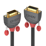 Lindy 5m DVI-D Dual Link Verlängerung, Anthra Line DVI-D Dual Link Stecker auf Kupplung (36234)