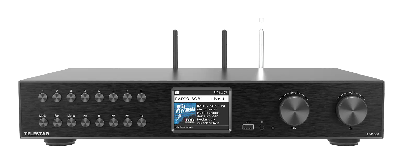 Telestar TOP 500 Multifunktionsradio DAB+ FM Stereo Schwarz
