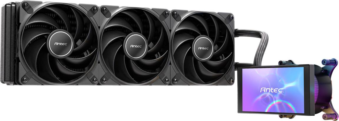 Antec Vortex View 360 AIO Prozessor-Kühler mit LCD-Display 120 mm Schwarz