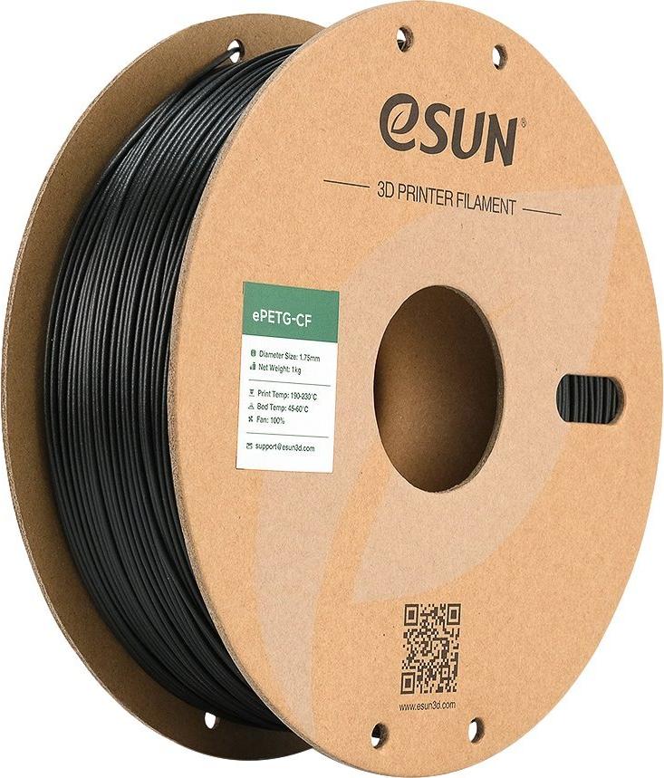 EPETG-CF 1,75mm BLACK 1kg ESUN 3D FILAMENT (EPETG-CF-P175B1)