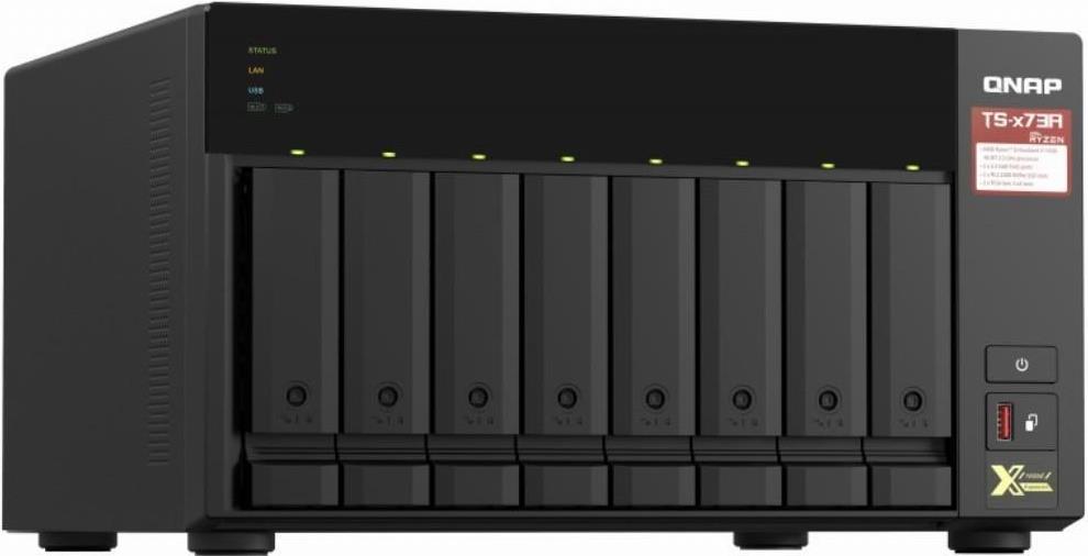 QNAP TS-873A NAS-Server AMD Ryzen V1500B 8 GB RAM 8-Bay 2x 2,5 GbE Schwarz