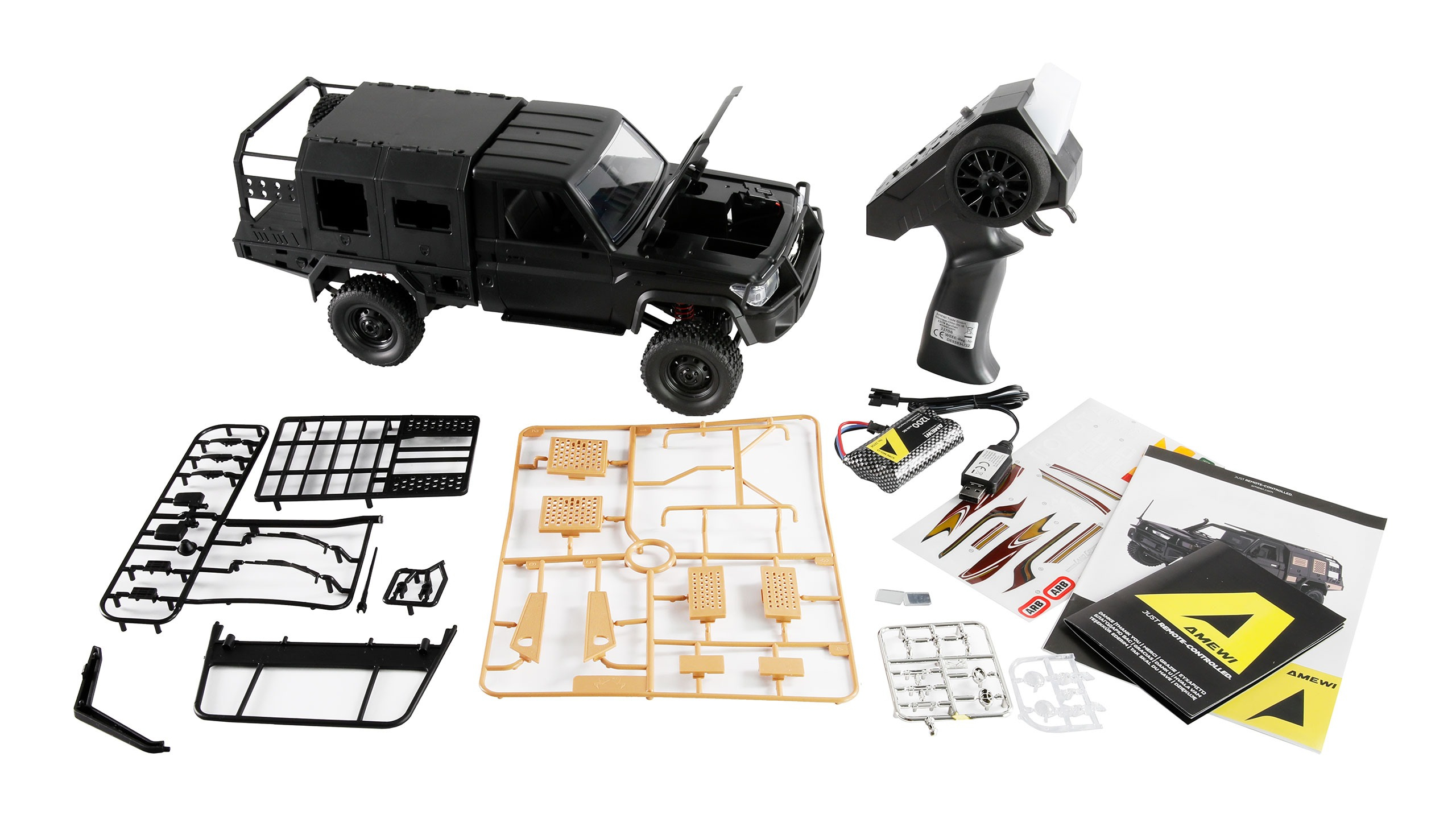 Amewi Toyota Land Cruiser Crawler 1:12 4WD RTR Li-Ion 1200mAh Schwarz