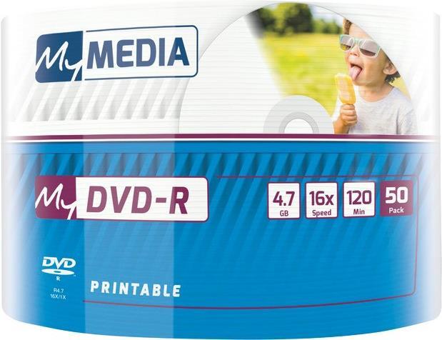 MyMedia My DVD-R 50 Stück 4,7 GB 16x Printable Weiß