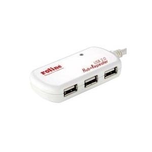 ROLINE USB 2.0 4-Port Hub mit Repeater 12m (12.04.1085)