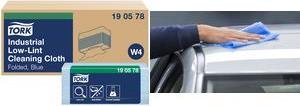 TORK Fusselarme Industrie Reinigungstücher Blau W4 190578 (190578)