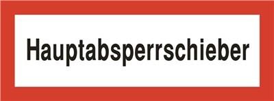 Abtec GmbH Brandschutzschild 297x105mm Hauptabsperrschieber Kunstst. (5830652)