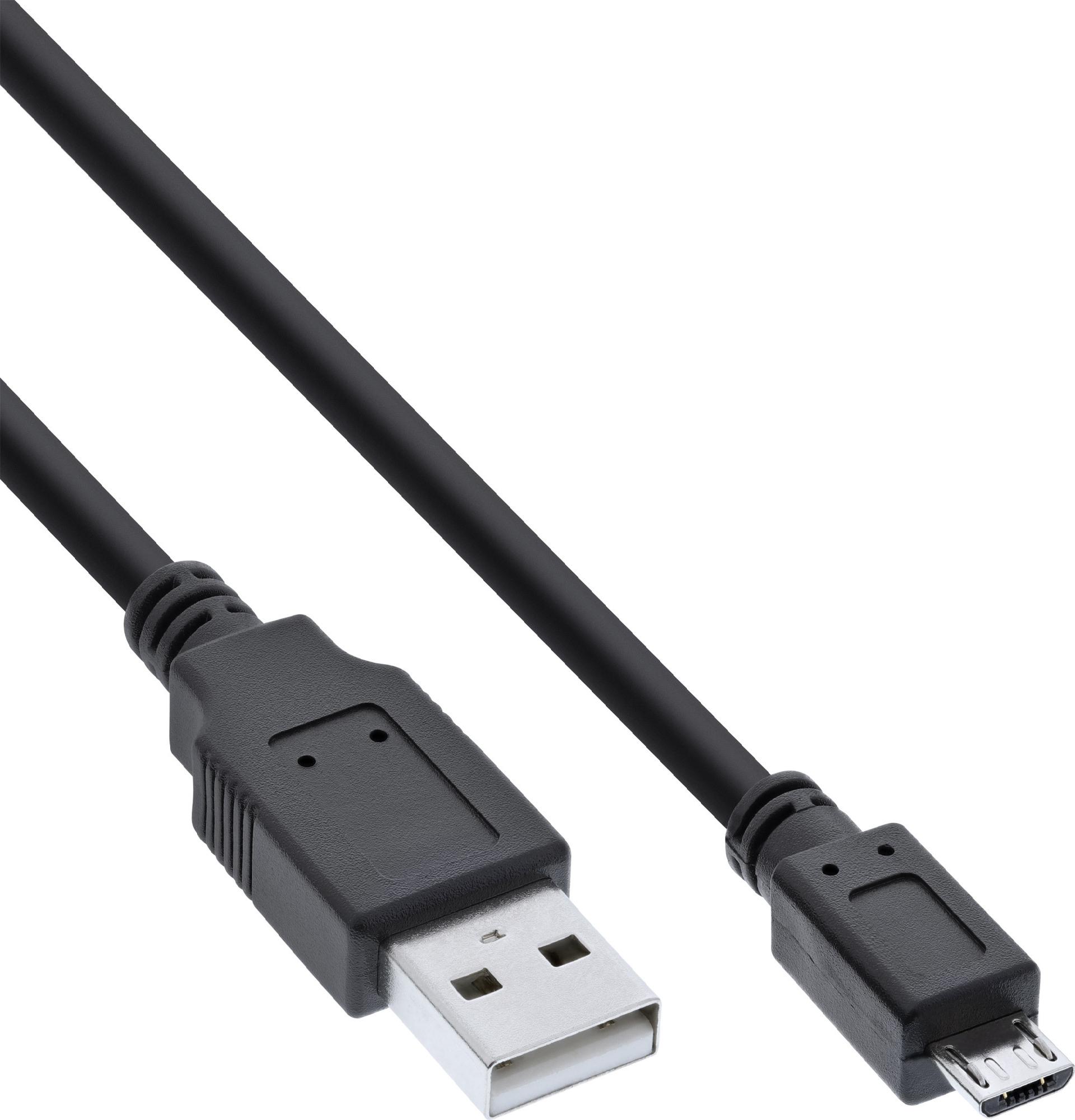 InLine Micro-USB 2.0 Kabel USB-A an Micro-B 5 m Schwarz