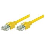 Patchkabel S/UTP, Cat 5e, gelb, 0,3 m PVC, hochflexibel, mit Dätwyler-Kabel und Hirosesteckern TM11 (719003Y)