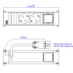 Bachmann Steckdosenleiste 2xCEE7/3 1xCM 916.701 (916.701)