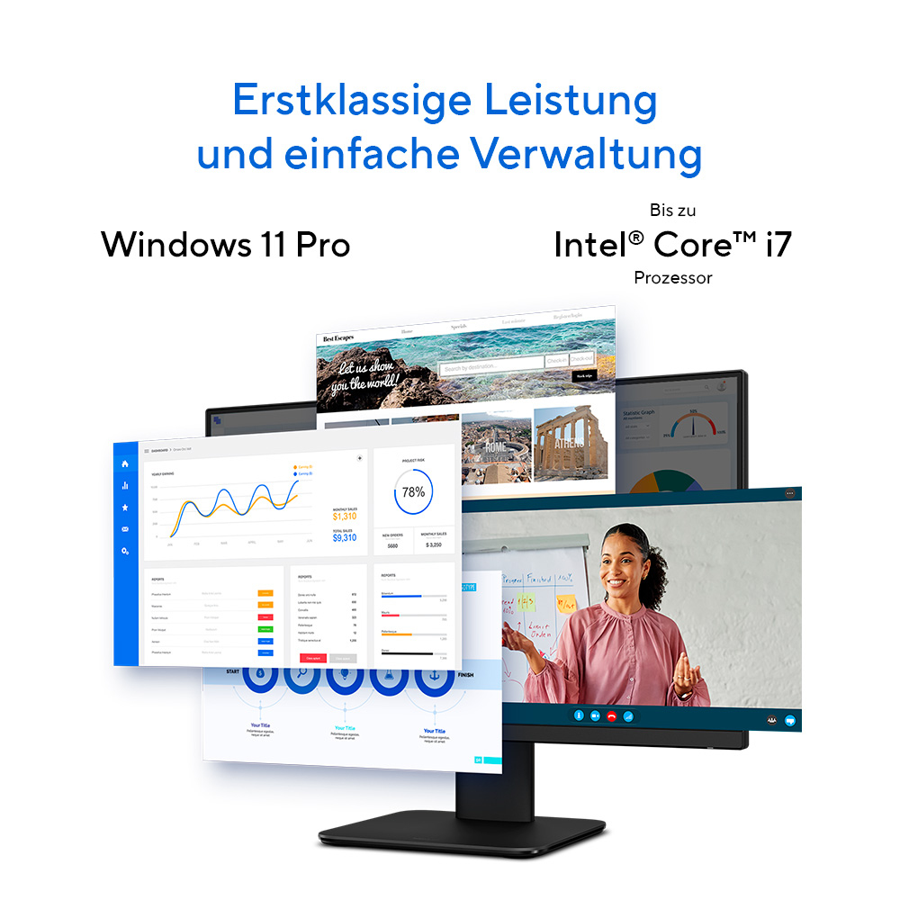 ASUS ExpertCenter P400 P440VAESK BPC083X 23.8" Intel Core i5 16 GB RAM 512 GB SSD Schwarz