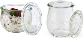 APS Weck-Glas mit Deckel, Tulpen-Form, 75 ml, 12er Set Durchmesser: 55 mm, Höhe: 60 mm - 1 Stück (82350)