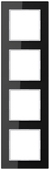 Glasrahmen 4-fach sw waage/senkrecht AC 584 GL sw (AC584GLSW)