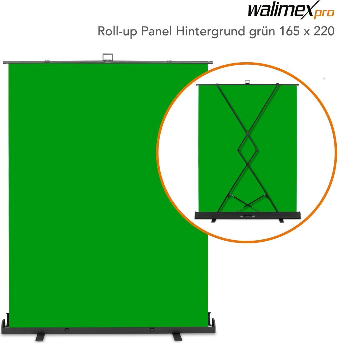 WALSER Walimex pro Roll-up Panel Hintergrund grün 165x220 (23204)