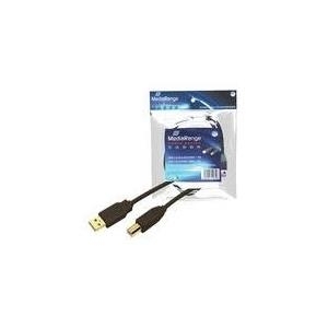 Druckerkabel MediaRange USB 2.0 AB St/St 5.00m schwarz Blister (MRCS102)