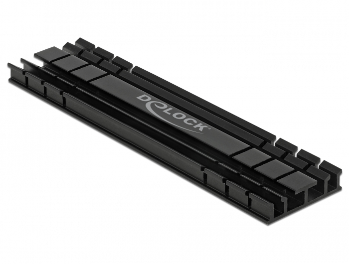 Delock Kühlkörper flach 100 mm für M.2 Modul Schwarz