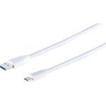 Shiverpeaks USB Kabel 3.0, USB A Stecker auf USB 3.1 Typ C Stecker weiß 1,8m (4017538105622)