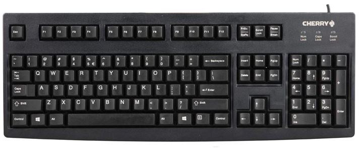 CHERRY Standard Keyboard USB black (US) US-Englisch mit EURO Symbol (G83-6104LUNEU-2)