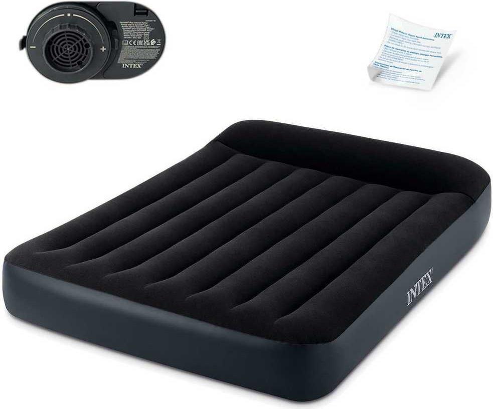 Intex 64148ND FULL PILLOW REST CLASSIC AIRBED W/ FIBER-TECH RP (w/220-240V Internal Pump) Schwarz (64148ND)