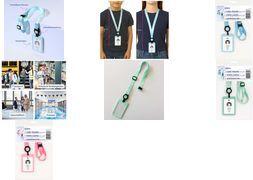 AVERY Ausweishalter mit Lanyard, pastellblau Kartenhalter aus 100% Recycling-Kunststoff, mit Sicherheits - 1 Stück (R4828AB-1R)