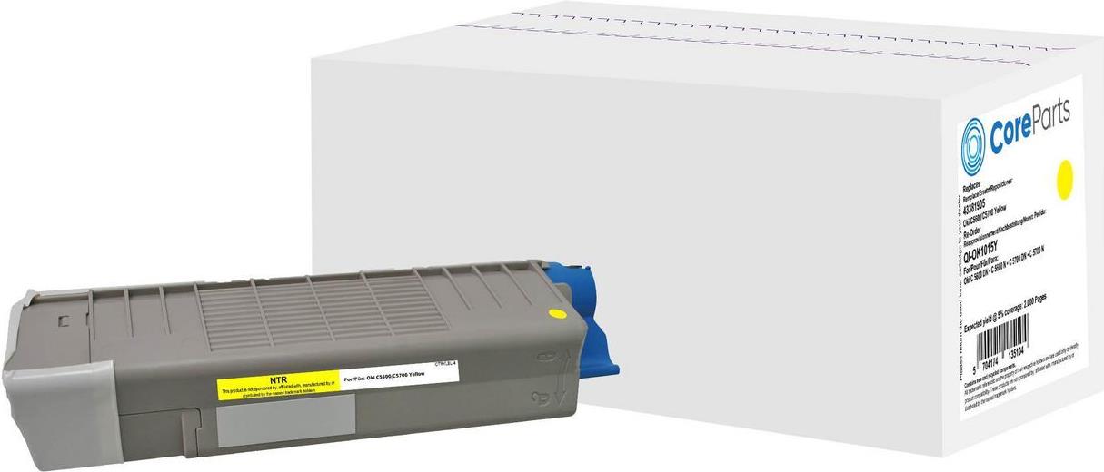 CoreParts Toner Yellow 43381905 (QI-OK1015Y)