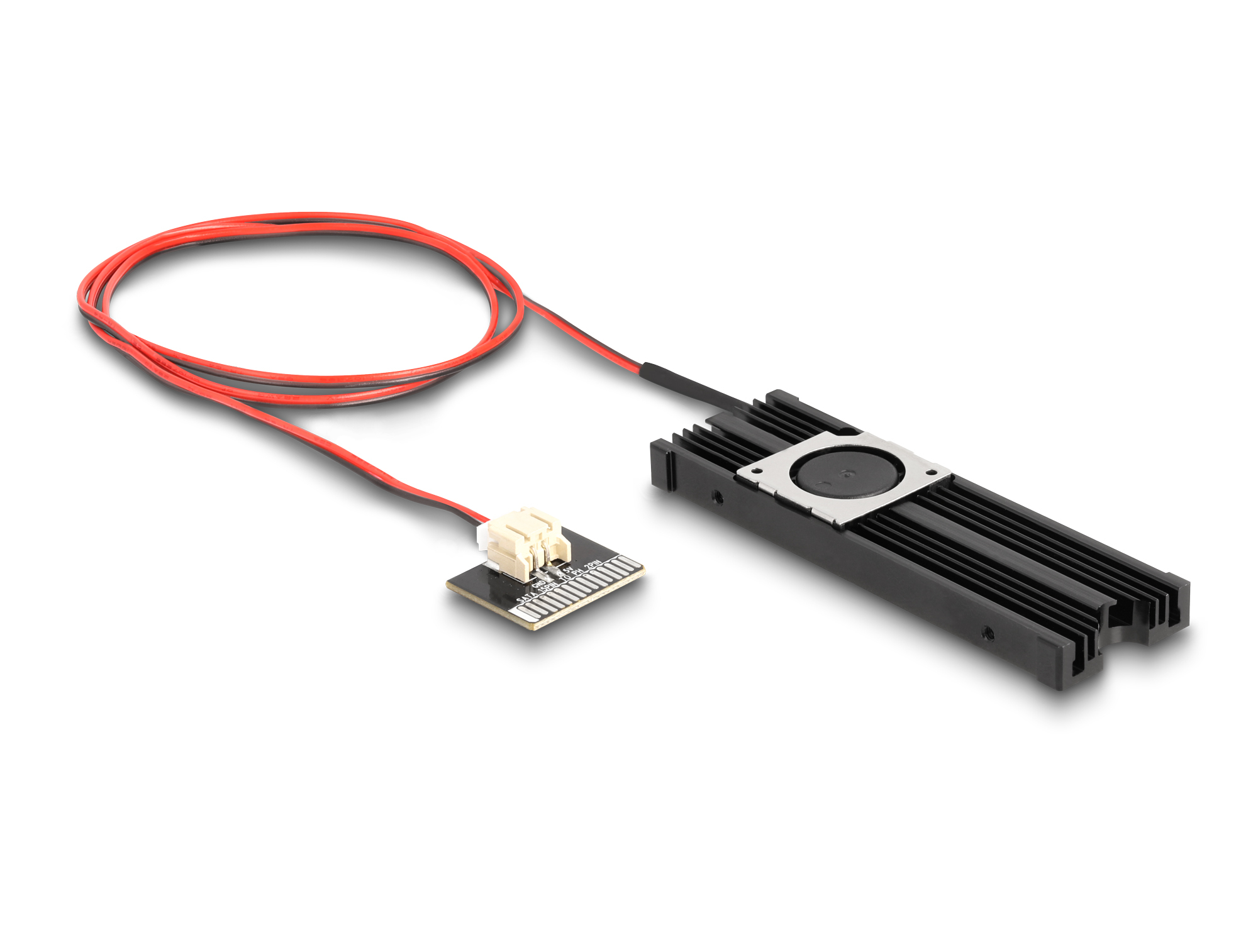 Delock Kühlkörper mit Lüfter für M.2 SSD 2280 Schwarz