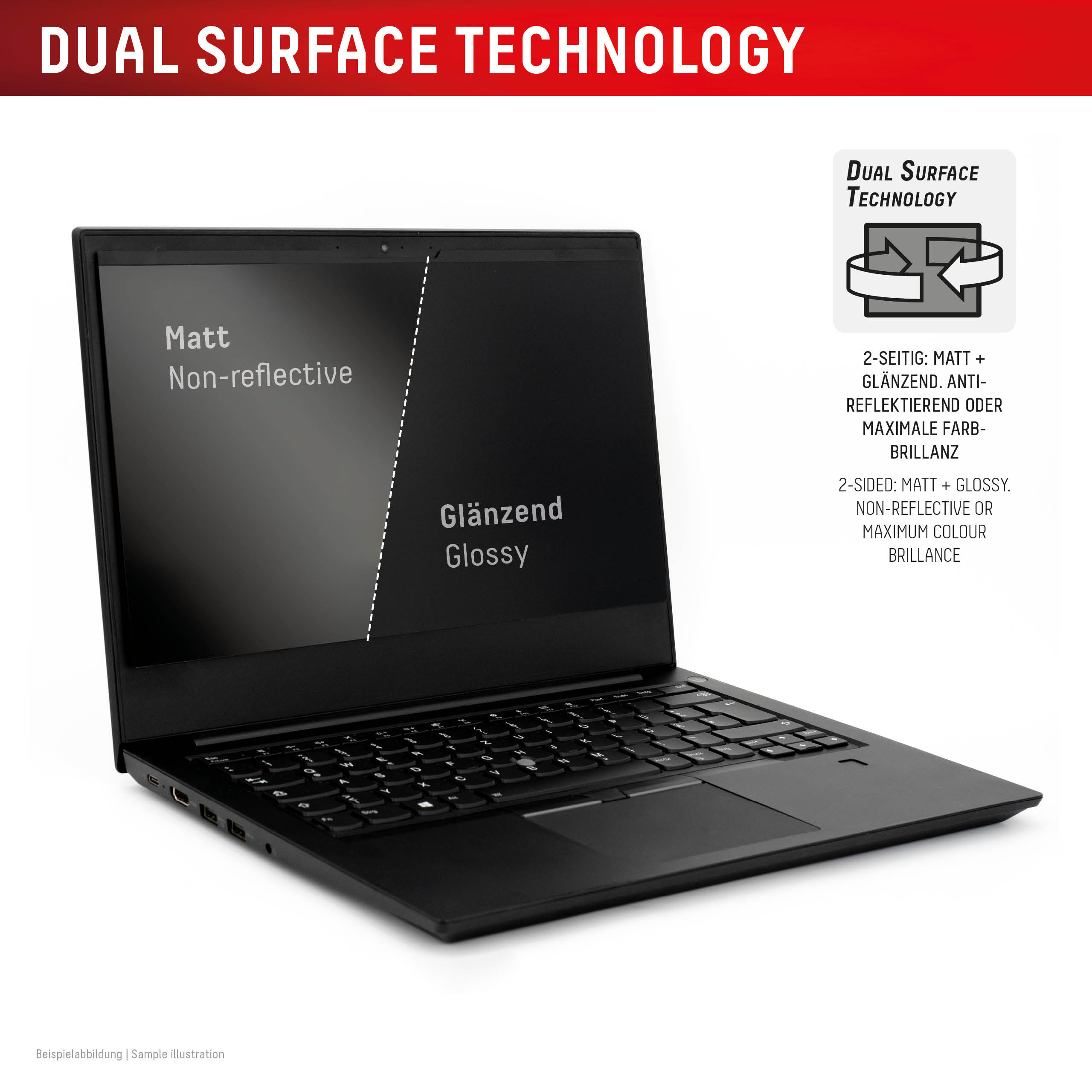 E.V.I. DISPLEX Privacy Safe MS Surface Laptop Studio 2 14.4" Blickschutzfilter Schwarz