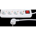 GOOBAY GB 39037 - Steckdosenleiste, 4-fach, 1,5 m, mit Schalter, weiß (39037)